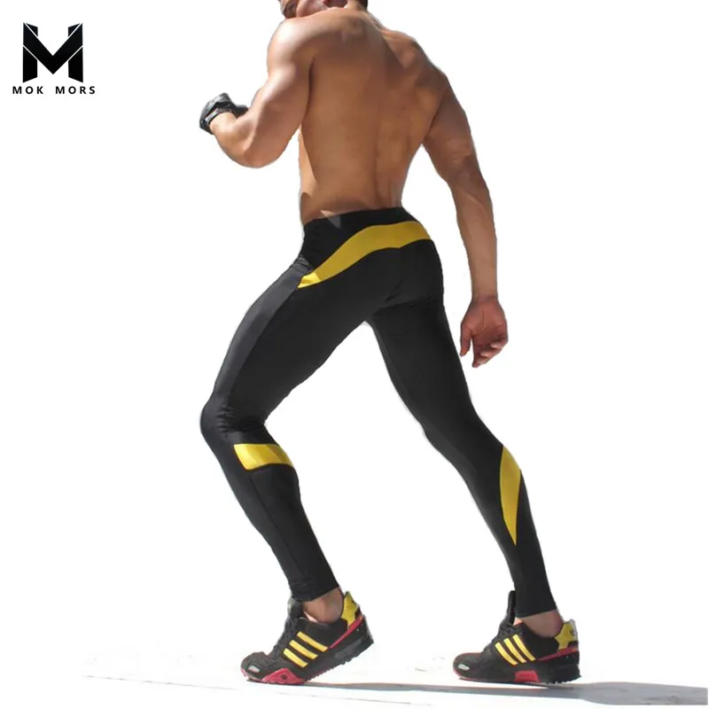 

Mens Compression Pants sweatpants Slim Tights Splicing Fashion Pants bodybuilding Men Joggers Skinny Leggings Trousers M-XXL