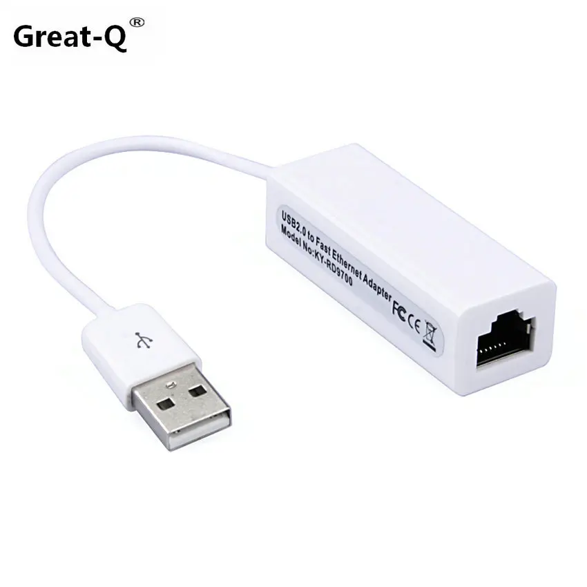 Great Q Usb 2 0 Проводная сетевая карта NIC к RJ45 сетевой конвертер адаптер для ноутбука и