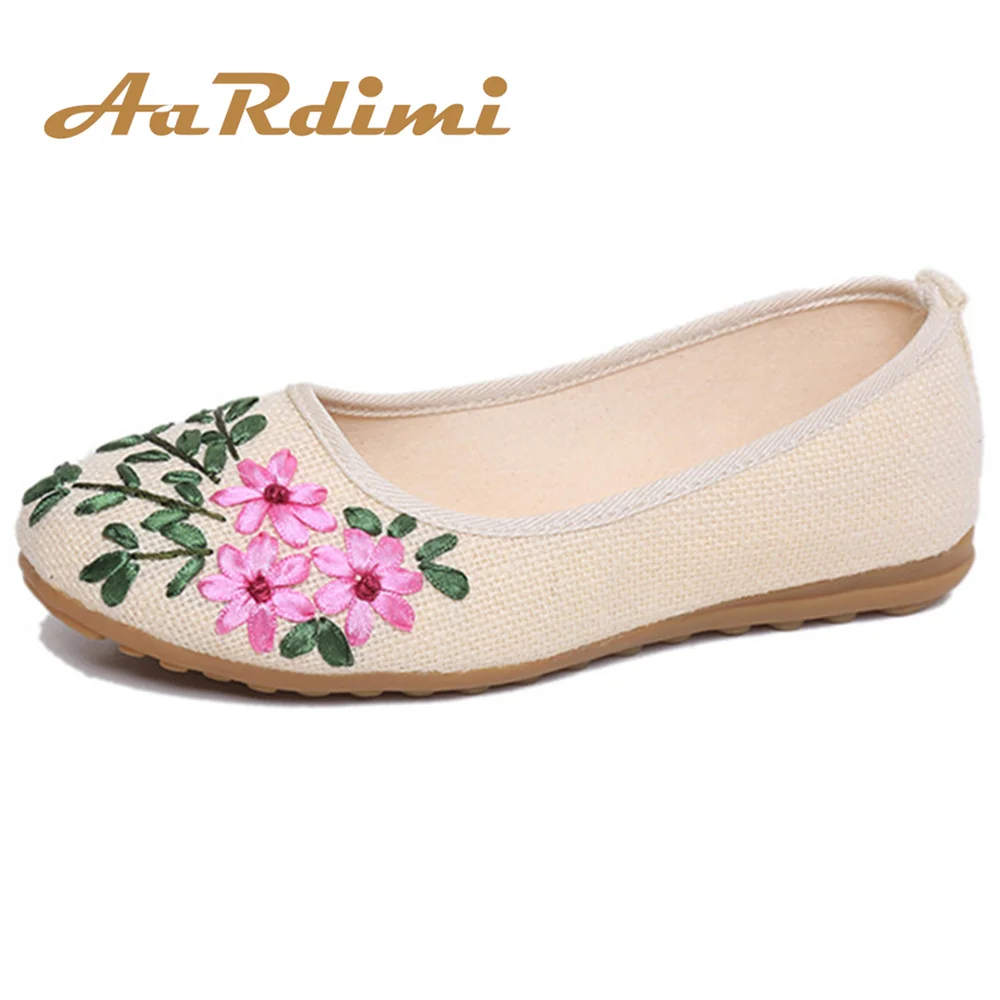 embroidered ballerina flats