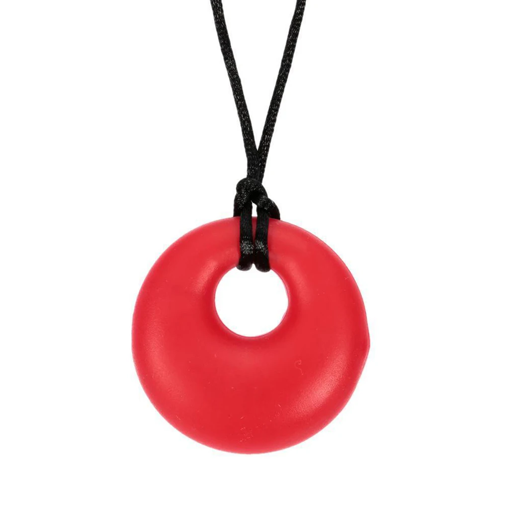 Silicone Teething Nursing Breastfeeding Necklace Chewing for Infant Toddlers Baby Teether Soother Toy 9Colors
