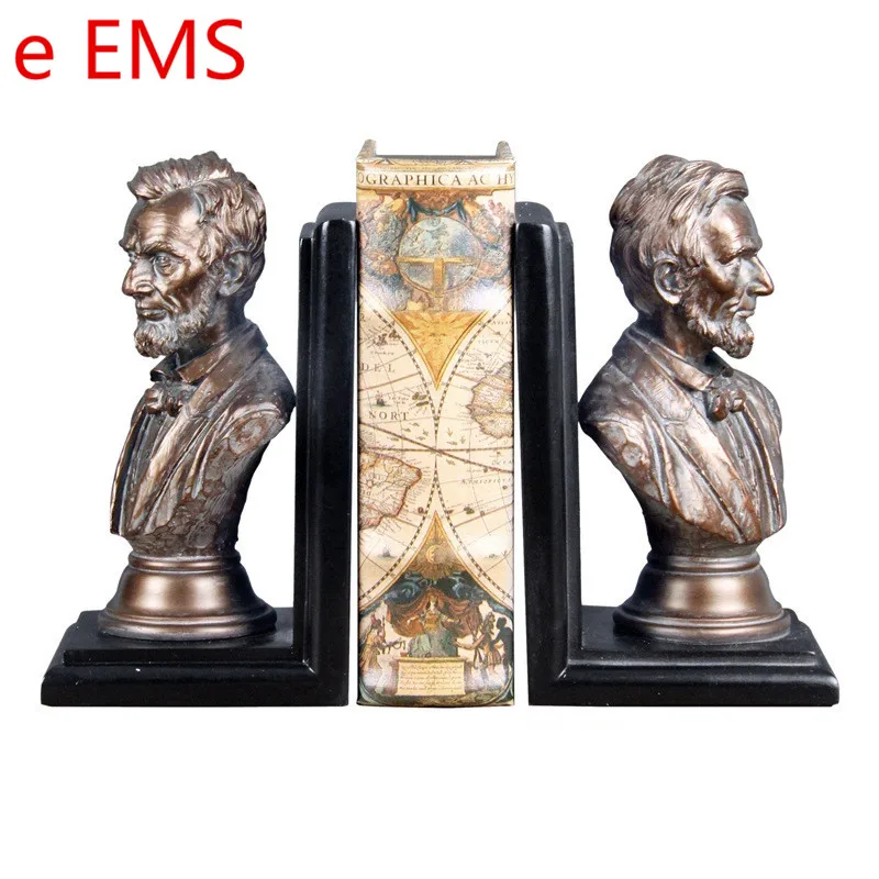 

Gypsum Abraham Lincoln Book End Bust Statesman Statue POTUS Bookends Resin Craftwork Home Decorations Art Material L2348