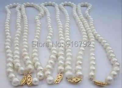 

noblest south sea 5PC 8-9mm Akoya AAA white pearl necklace 18" new