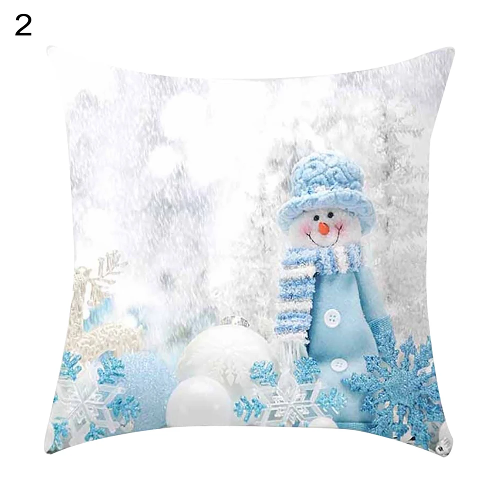 45x45 см Рождественский Снеговик Подушка Чехол для подушки для дивана, кровати и машины, Декор