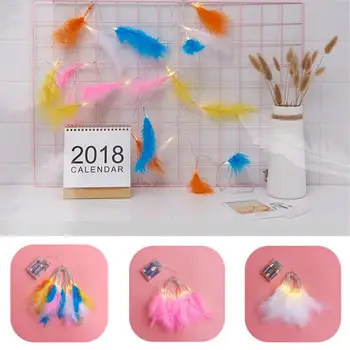 

10/20 Led Fairy Feather Battery Operated String Lights LED Decoration For Christmas Garland New Year Wedding Gerlyanda 2018