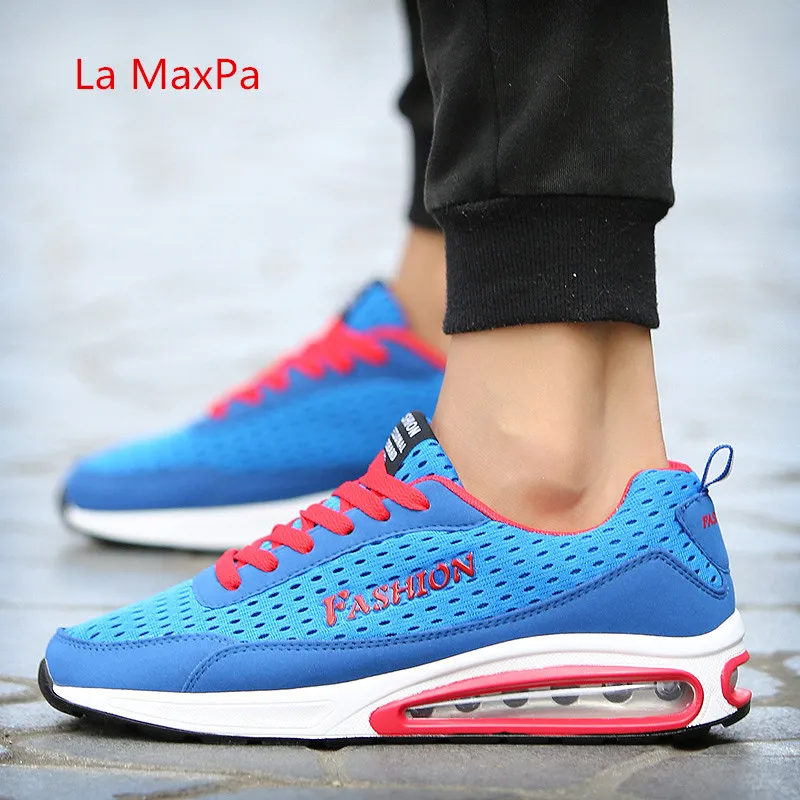 

2018 Unisex Air cushion Sneakers Women Running shoes men outdoor sport shoes breathable mesh athletics Jogging summer sneaker