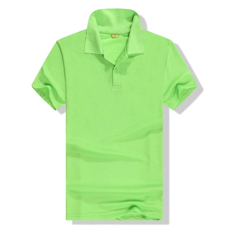 fluo green Летняя команда компании, школьная форма для мужчин и женщин, поло с логотипом на заказ, унисекс, однотонные футболки больших размеров 3XL для девочек и мальчиков, топы, рубашки поло - Цвет: fluo green