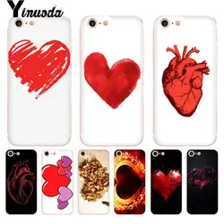 Yinuoda для iphone 7 6 X Корпус остаточный сердце Coque корпуса телефона аксессуары чехол для iphone 6 s 6 plus 7 плюс 7 8 плюс 8X5 5S