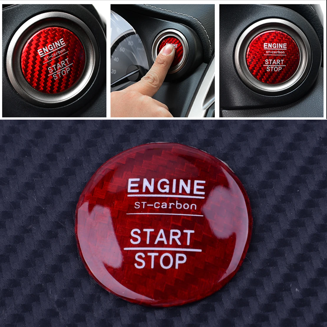 Us 21 4 23 Off Citall Red Car Engine Start Stop Button Cover Carbon Fiber Trim Fit For Lexus Is250 300 350 200t 2014 2015 2016 2017 2018 In Interior