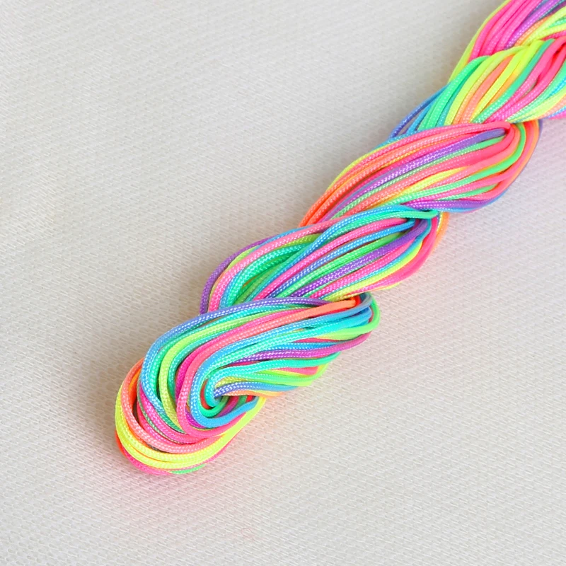 24 м китайский узел Макраме Веревка проволочный Корд с резьбой для DIY ожерелье браслет плетеная веревка многоцветная на выбор