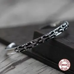 S925 Для Мужчин's bracelet in Sterling Silver лиц Креста крестовый поход классические простые в стиле панк отправить подарок к любовь