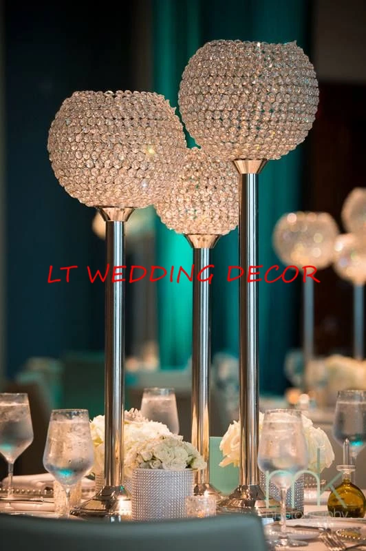 Big crystal ball wedding centerpiece/table centerpiece/flower stand
