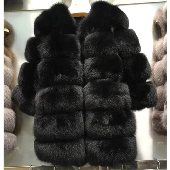 

FURSARCAR Real Fur Women Winter Natural Fox Fur Coat Whole Leather Fox Fur Female Jacket Customize Thick Genuine Fur Coat