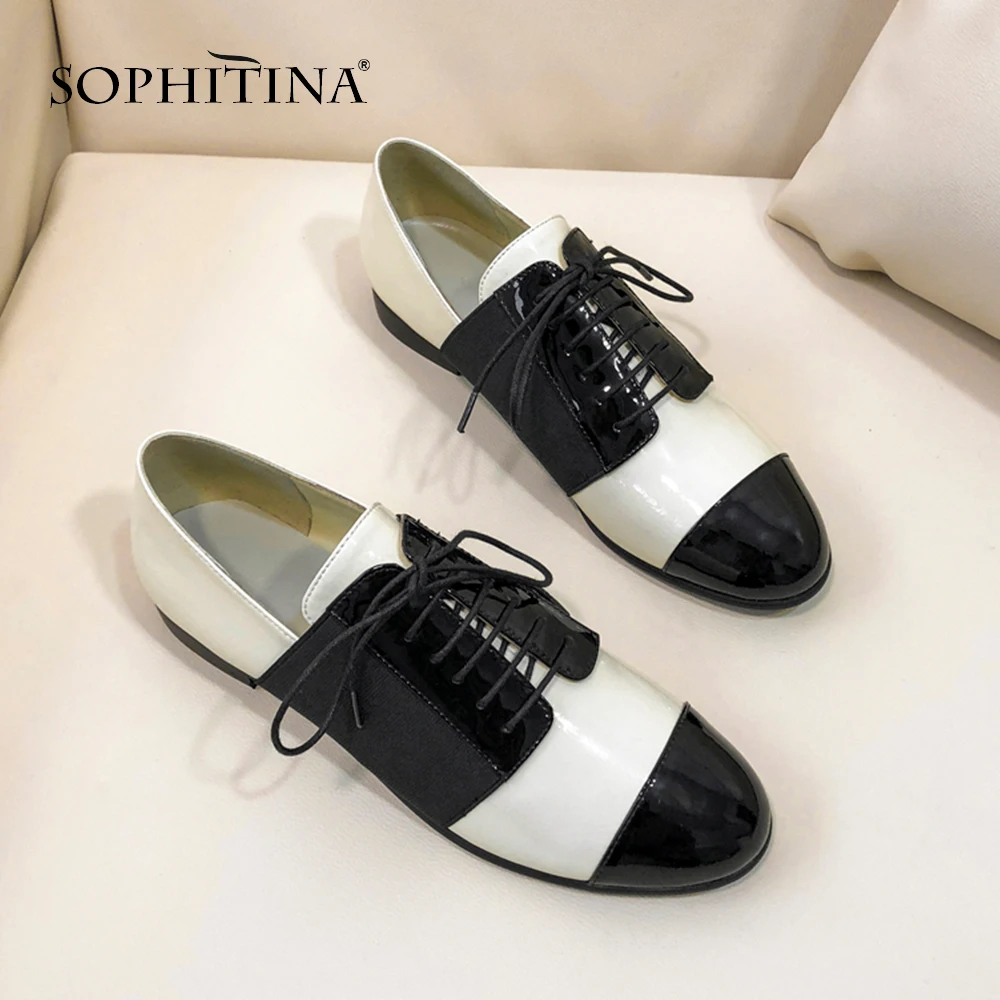 SOPHITINA/Новый стильный низкий каблук Женская обувь на плоской подошве Модная