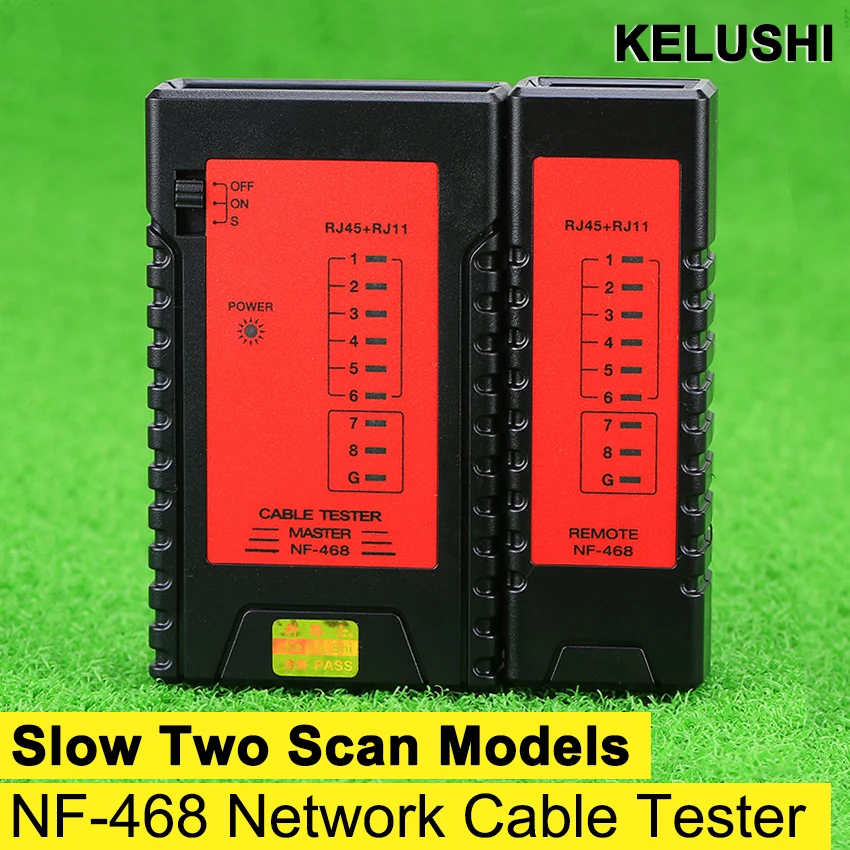 NF-468 сетевой/телефонный RJ11/RJ45 Кабельный тестер-Модернизированный дизайн с