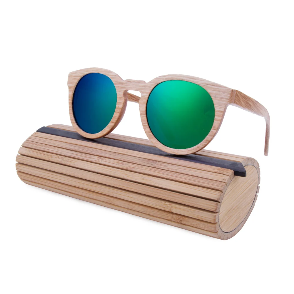 

BerWer Wood Sunglasses Brand Designer brown wooden sunglasses Style Round SunGlasses Gafas Oculos Masculino