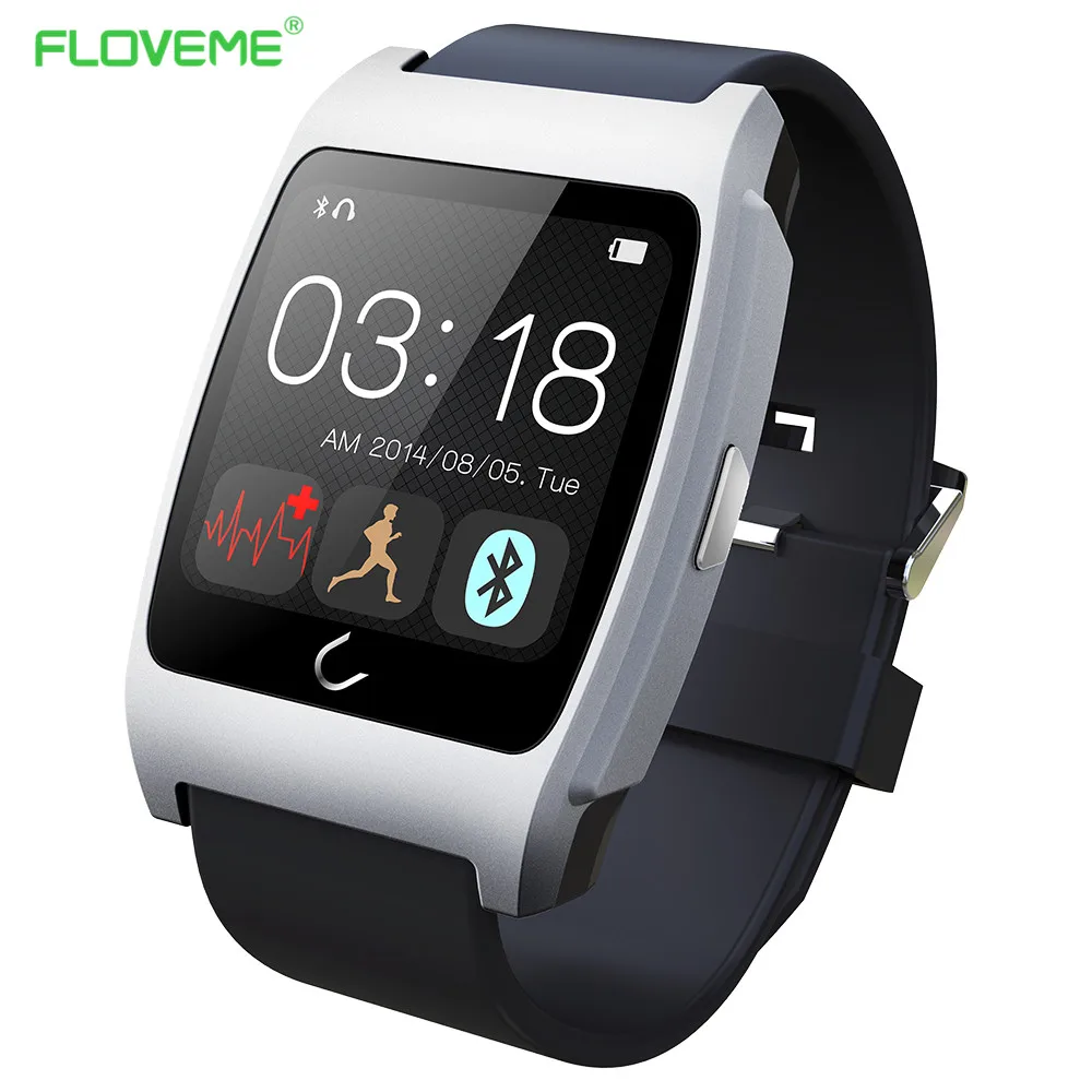 FLOVEME D6 Heart Rate Smart Watch Intelligent Bluetooth4 0 Bracelet Wrist Band Wearable Device for IOS