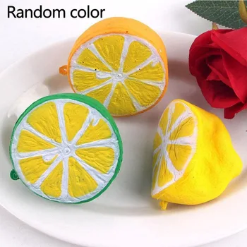 

1 Pc Squishy Half Lemon Fruit Scented Super Slow Rising Keyring Kid Fun Toy Lemon Party Gift Random Color