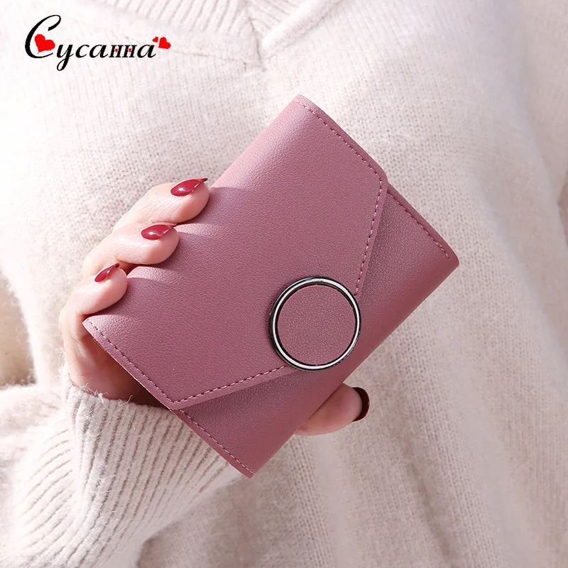 

New Arrival Short Wallets Fashion Women Slim Wallets Multi-function High Quality Small Wallet Coin Purse Short Design Three Fold