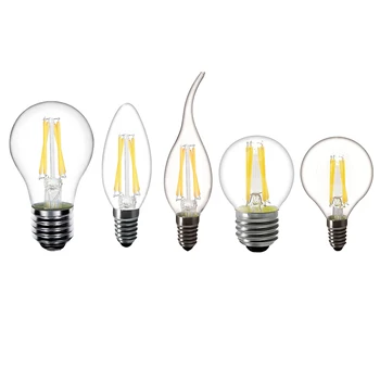

LED Candle bulb C35 G45 vintage lamp E14 LED E27 A60 220v LED Lamp COB LED Filament light Decoration lamp 360 Degree