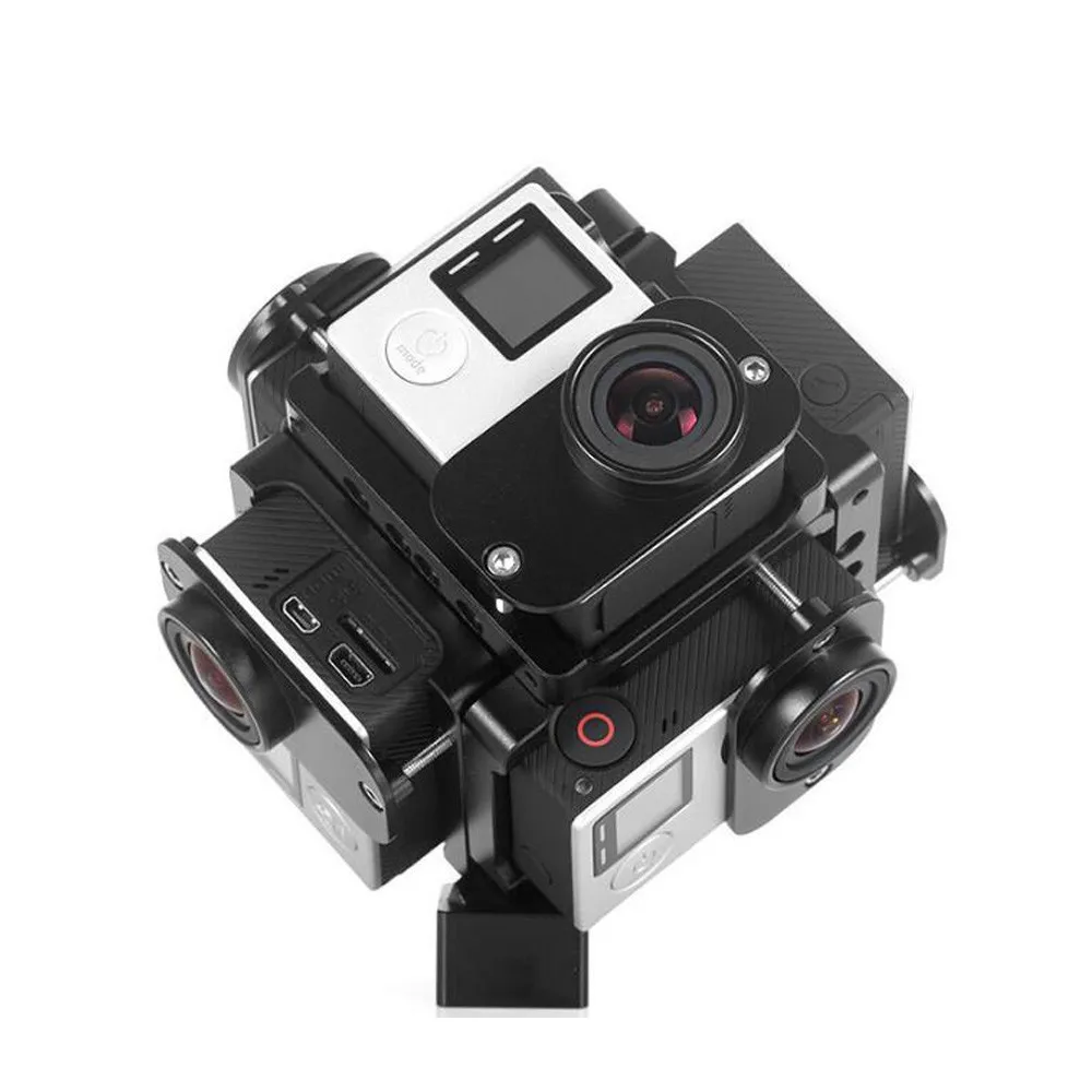 

CNC Aluminum Alloy 720 Degree Spherical Panorama Frame Mount panoramic for Gopro Hero3 3+ 4 VR aerial photography
