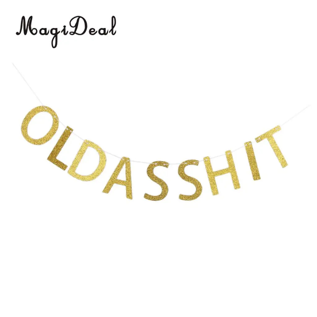 Old as Shit Banner for 50th,60th,70th,80th Birthday Funny Party Decoration