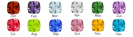 birthstone cushion