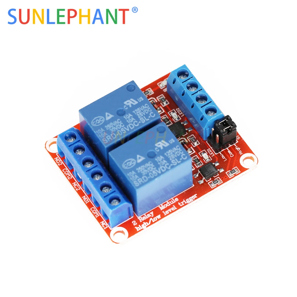 24V 2-way Relay Module With Isolation Optocoupler high low Level Trigger