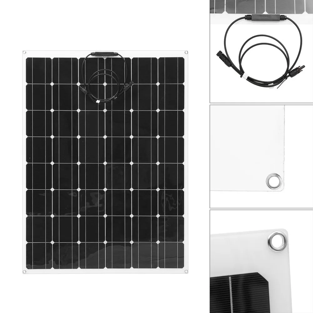

Solar Charging Device 200W Monocrystalline Solar Panel Sun Power Module Outdoor Solar Charging Device Camping Power Supply