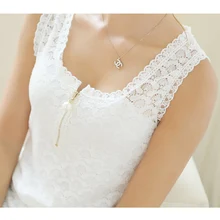 M-4XL, женские сексуальные кружевные кофточки, на молнии, с вырезом, без рукавов, эластичные, облегающие, кружевные майки, женские, черные, белые, размера плюс