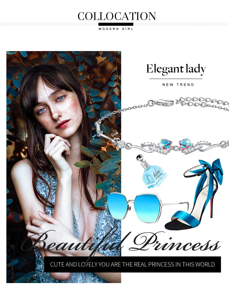 Luxury Austrian Crystal Bracelet Colorful Cube Bracelets  (7)