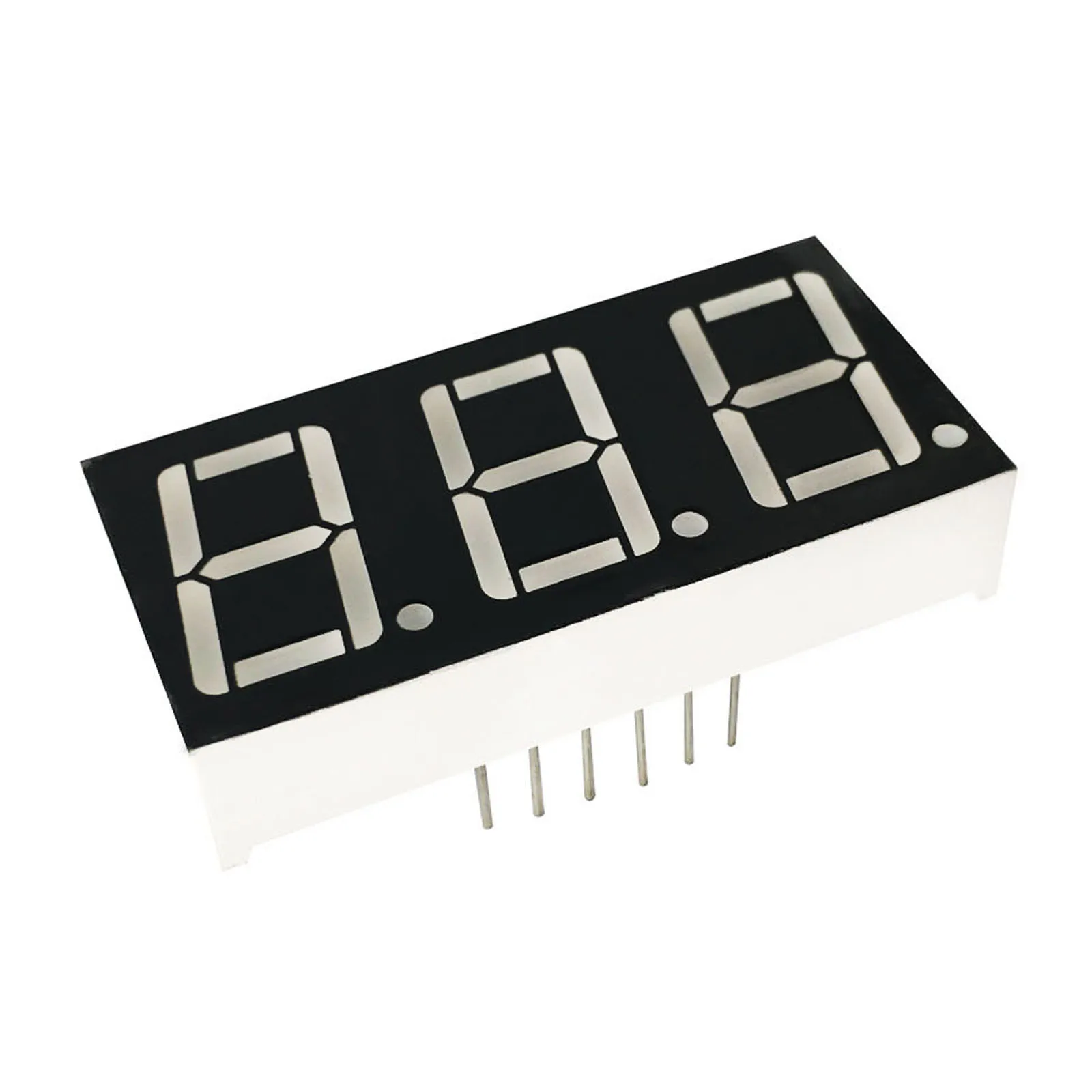 

MCIGICM 10pcs 7 segment Common Anode 3 Bit digital Tube 0.56" 0.56in. Red LED Display 7 segmentos LED Digital tube