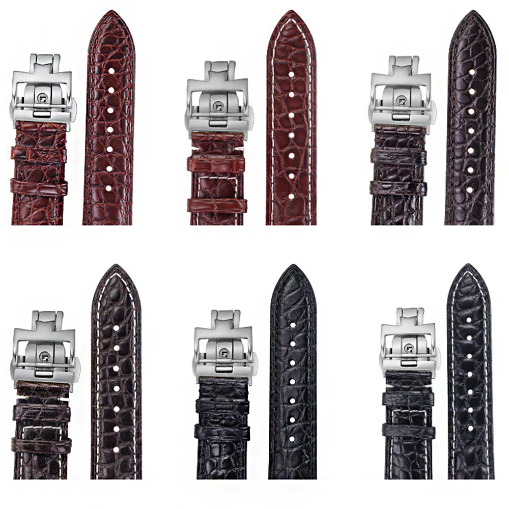 

Shi Hui watches accessories Crocodile Leather Watchband alternative flag Series Leather Watchband and Comcast circula