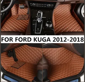 

Car Custom Foot Mats 3D Luxury Leather Car Floor Mats For FORD KUGA 2012 2013 2014 2015 2016 2017 2018 FREE BY EMS