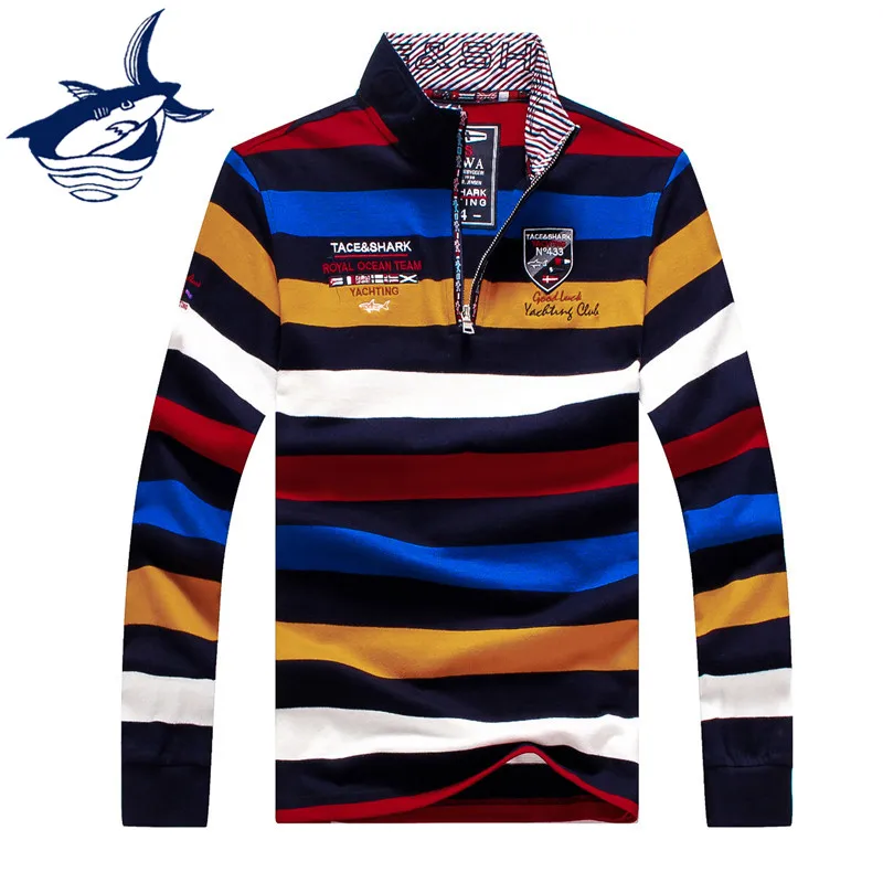 Brand Tace Shark Mens Pullover Sweaters Autumn And Winter Casual knitwear Male Pullovers Half Turtleneck Classic