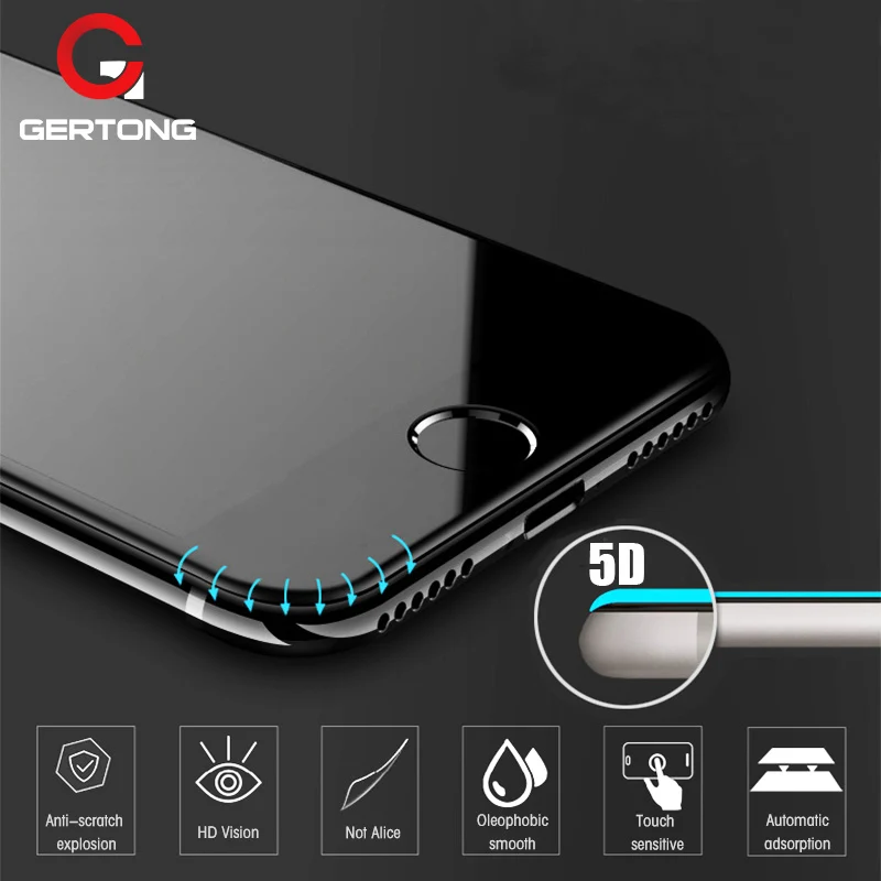 5D Curved Edge Full Cover Screen Protector For iPhone 6 7 6S 8 Plus 11 12 Pro Max Tempered Glass For iPhone 11 X XR XS Max Glass