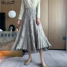 HziriP, новинка, женская сексуальная юбка, Осень-зима, с кисточками, Вязанная, неровная, маятник, свежая, модная, элегантная, высокая талия, юбки для женщин