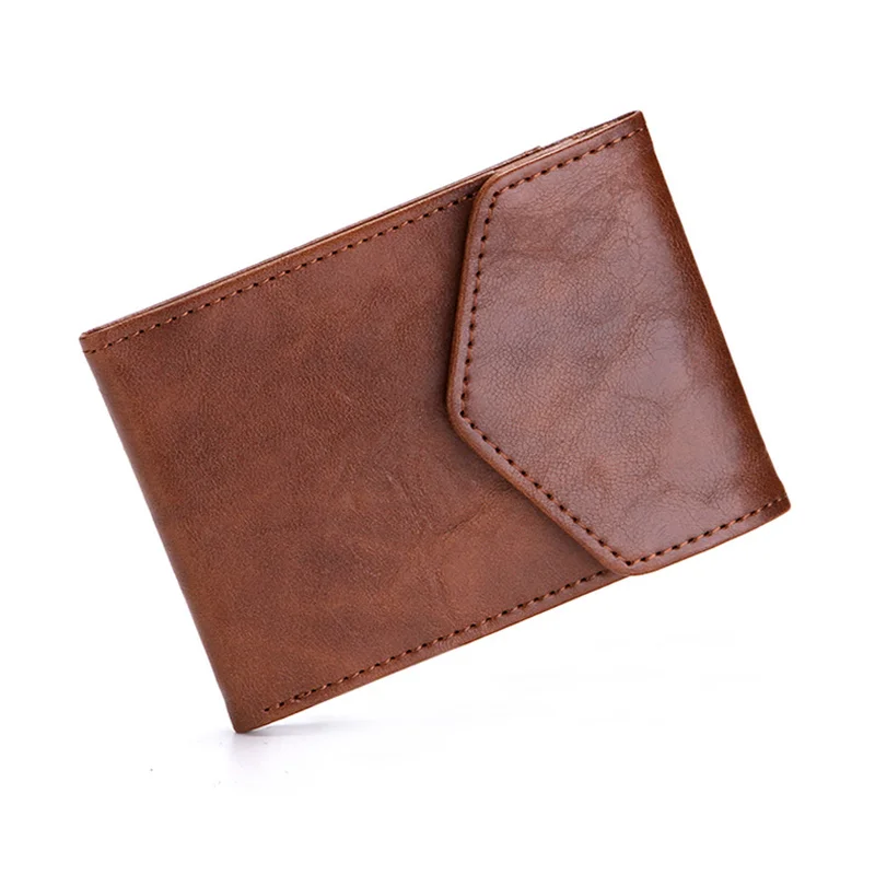

Anti-theft Men's Thin Wallet Slim Leather Small Billfold Wallet for Men RFID Blocking Mini Wallet Card Holder Purse for Male