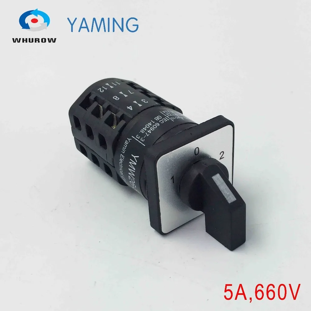 Yaming Electric Rotary Changeover Cam Mini Switch 3 Phases 3 Position
