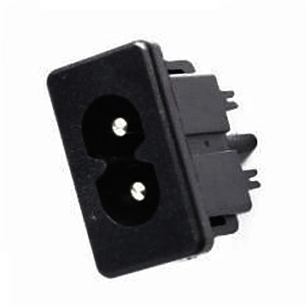 

5Pcs AC 250V 2.5A IEC320 C8 Male 2 Pins Power Inlet Socket Panel Embedded