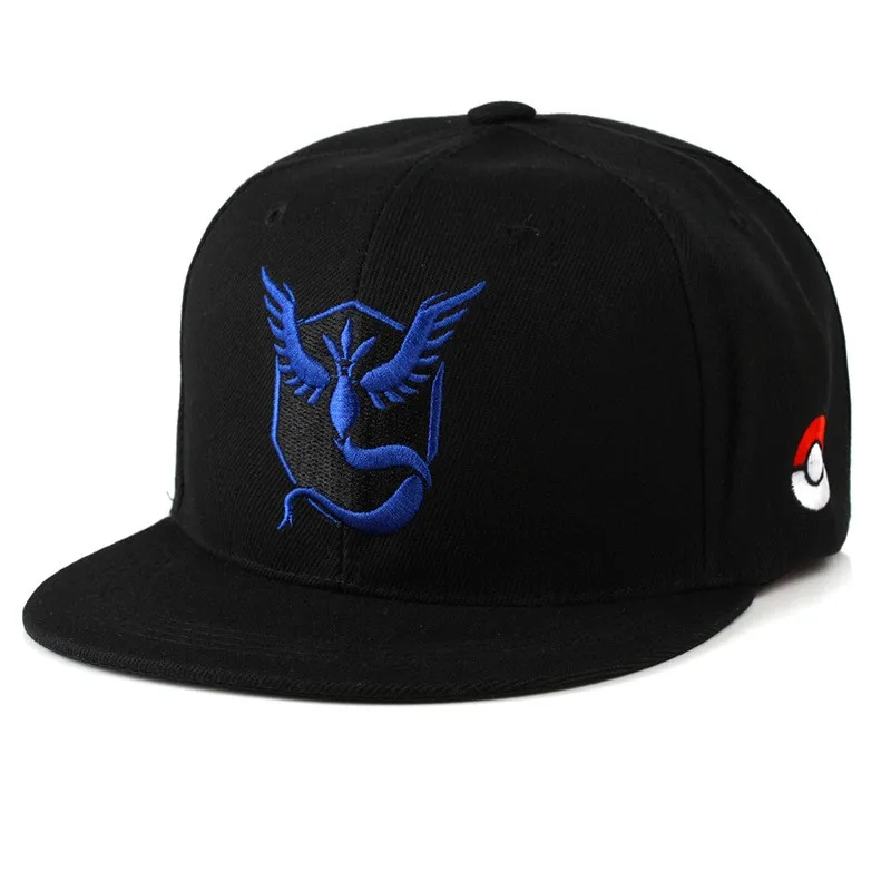 Cartoon Anime Poke mon Go Team Mystic/Valor/Instinct Baseball Cap Cosplay Monster Pika chu hip hop Man Woman Novelty hat Composite Bats Cartoon Anime Poke mon Go Team Mystic/Valor/Instinct Baseball Cap Cosplay Monster Pika chu hip hop Man Woman Novelty hat