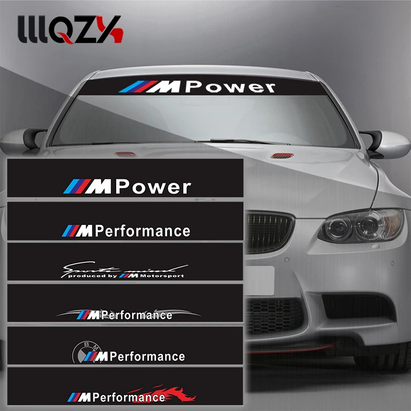 

M performance Auto Car Front Window Windshield Decal Sticker For BMW X1 X3 X5 X6 E34 E36 E39 E46 F30 3 5 7 Series Car-Styling