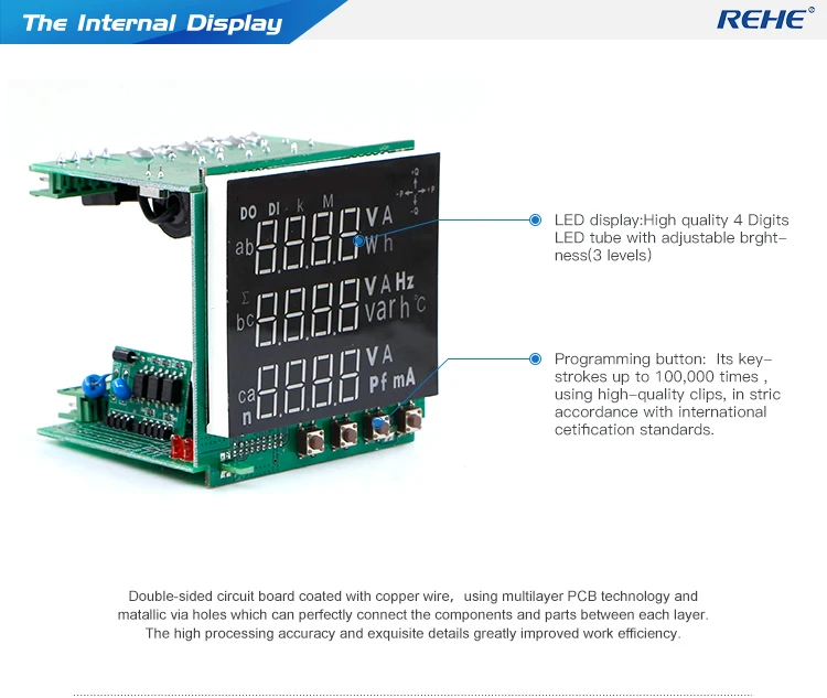 REHE RH-3D2 120*120 мм трехфазный многофункциональный инструмент контроля измерительный инструмент