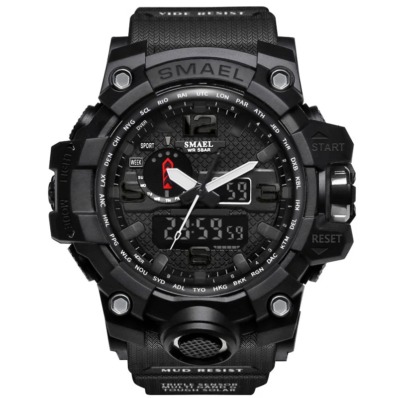 Acheter Mode Marque Montre Hommes G Style LED Natation Sport Militaire Montres S Choc Hommes de Quartz Analogique Numérique Montre relogio masculino