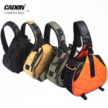 Caden Shoulder Camera Photo Bags Backpack Orange Black Khaki Digital Camera Case Sling Canvas Soft Bag For Canon Nikon New K1 K2