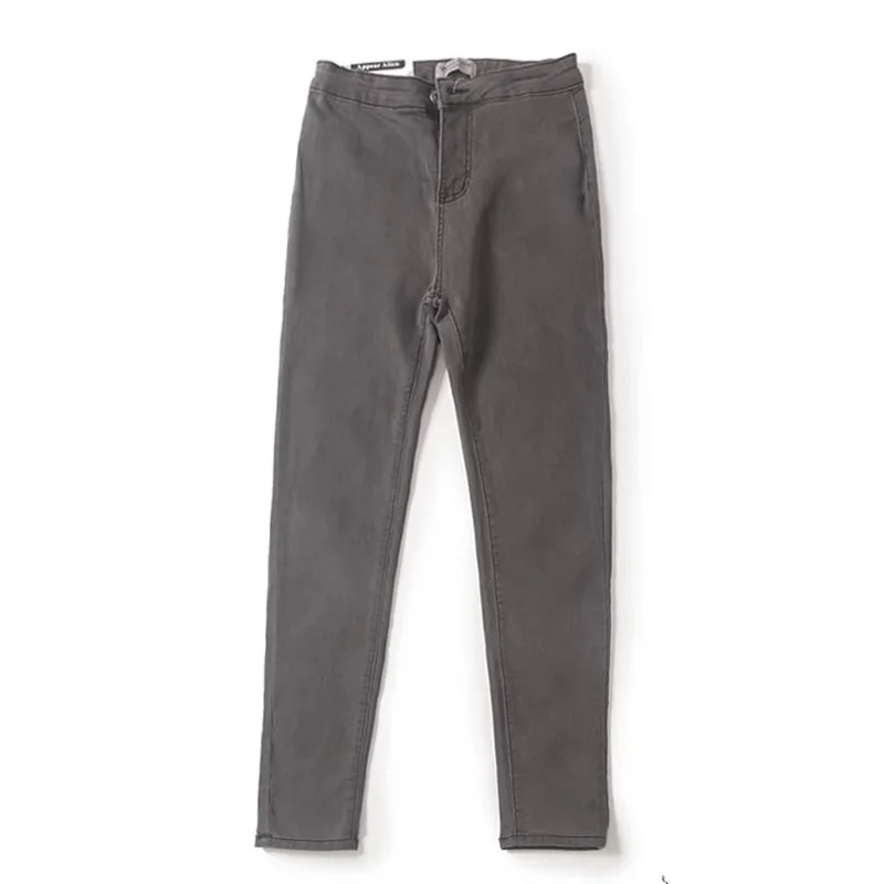 Сексуальные женские джинсы с высокой талией, Стрейчевые узкие джинсовые штаны, женские узкие брюки, джинсы Calca Femme - Цвет: gray