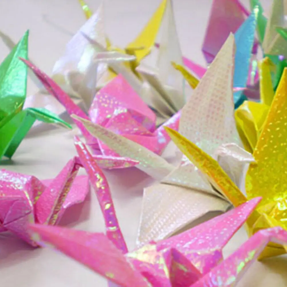 

Origami Paper For DIY Handmade Cranes children DIY animal valentine gift Paper Crafts mix color paper crafts 10pcs/lot