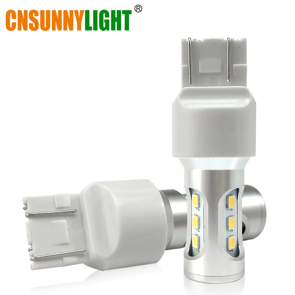 CNSUNNYLIGHT T20 LED W21 5W 7443 Led Bulb 1000Lm Bright 3030 9SMD Canbus Car Brake Reverse