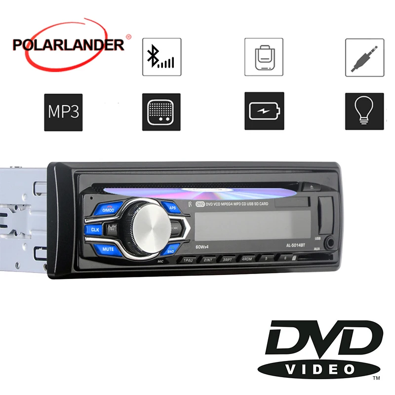 

new car radio DVD VCD CD player built in bluetooth 12V audio DVD player car Radios stereo SD/USB/AUX IN 1 din in-dash handfree