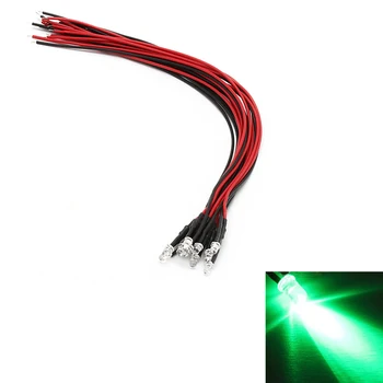 

10pcs DC 24V 18cm 3mm Pre Wired LED Lamp Light Bulb Emitting Diode