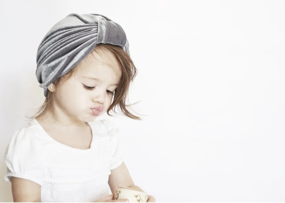 Золотая Бархатная шапка-тюрбан для девочек, детская тюрбан, повязка на голову, повязка на голову, аксессуары для Бандан, индийский головной убор, головной платок, повязка на голову